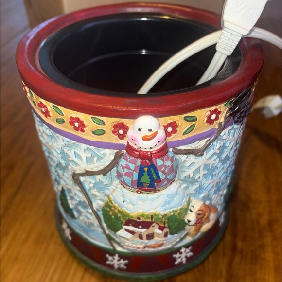 Festive Snowman Holiday candle warmer winter  Jim Shore in Box - Picture 10 of 10
